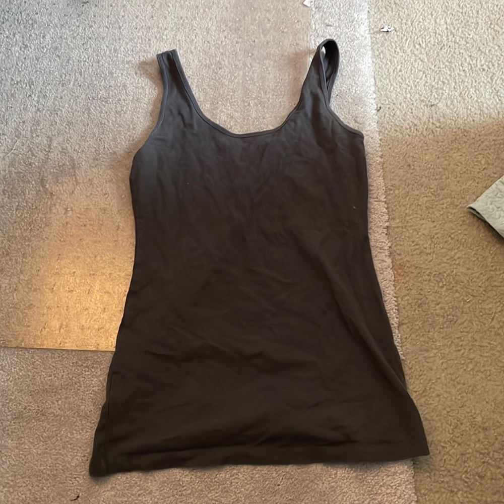 plain grey tank top, size S, maurice’s